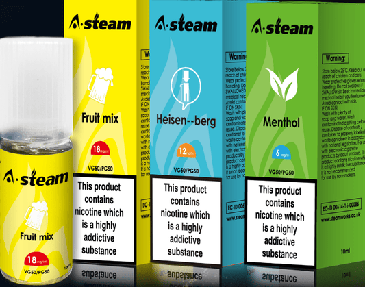 Steam 10ml E-Liquid 18mg - achieversvapes.co.uk