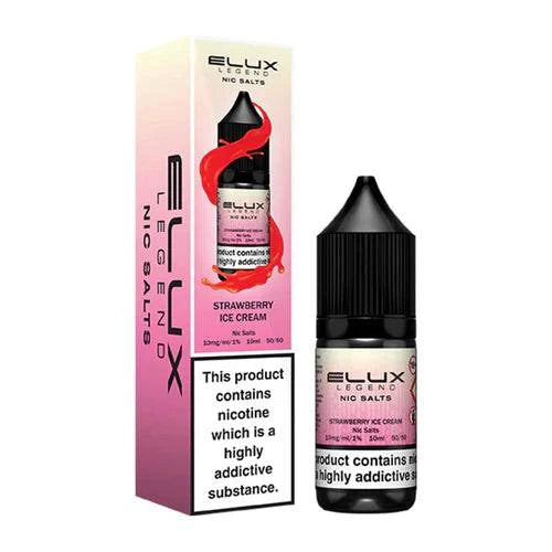 Elux Legend Strawberry Ice Cream 10ml Nicsalt Eliquid - achieversvapes.co.uk