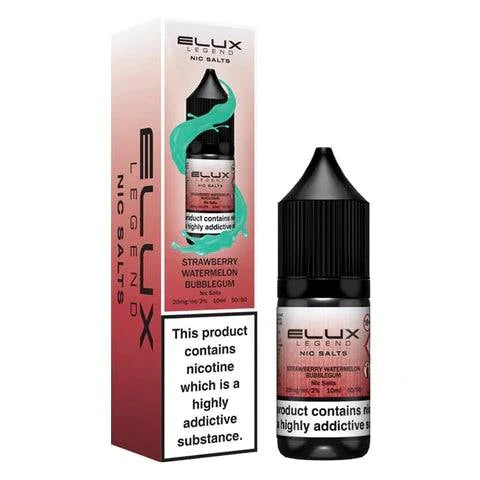 Elux Legend Strawberry Watermelon Bubblegum 10ml Nicsalt Eliquid - achieversvapes.co.uk