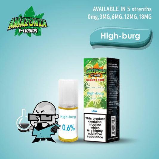 Amazonia 50/50 E-Liquid 10ml - High-Burg Flavour - achieversvapes.co.uk