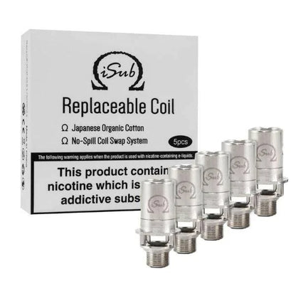 Innokin iSub Coils 5 Pack, 0.2 - 2 ohm resistance - achieversvapes.co.uk
