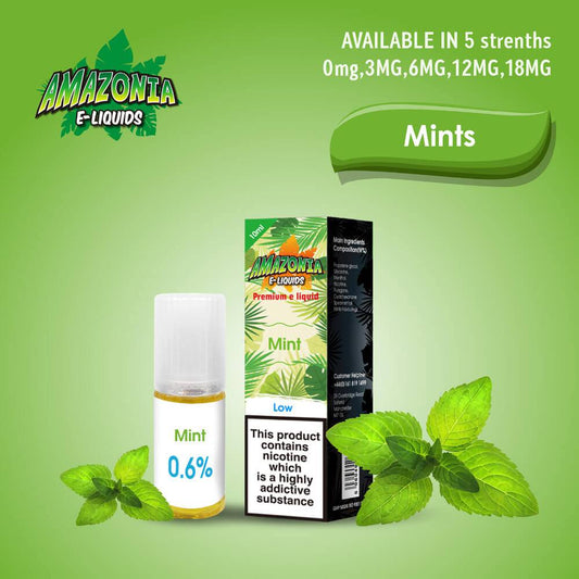 Amazonia 50/50 E-Liquid 10ml - Mints Flavour - achieversvapes.co.uk