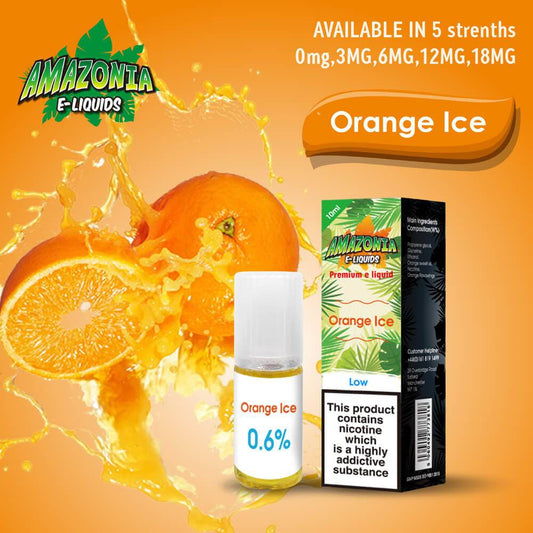 Amazonia 50/50 E-Liquid 10ml - Orange Ice Flavour - achieversvapes.co.uk