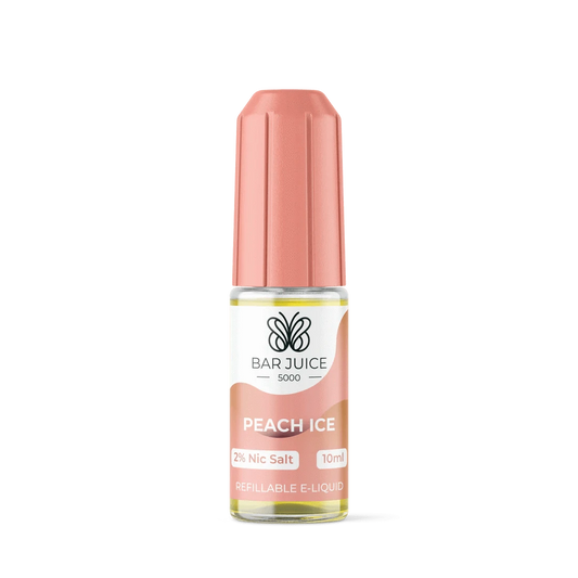 Peach Ice Nic Salt E-Liquid by Bar Juice 5000 - achieversvapes.co.uk