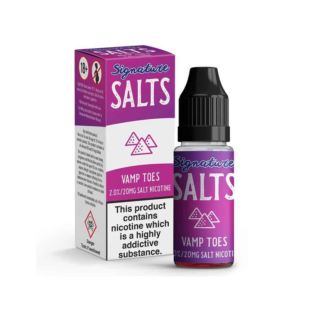 Signature Salts 10ml Nicsalt - Vamp Toes Flavour - achieversvapes.co.uk