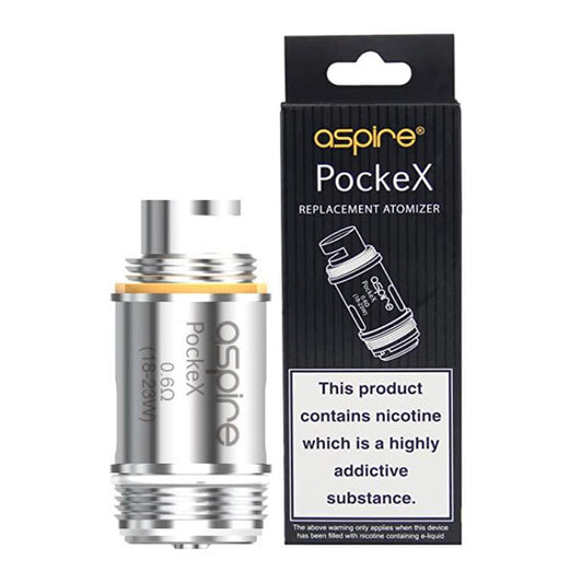 Aspire pockex coils 0.6/1.2Ω (Pack of 5) - achieversvapes.co.uk