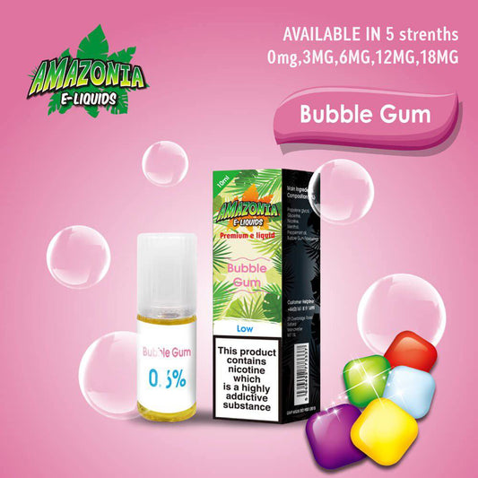 Amazonia 50/50 E-Liquid 10ml - Bubblegum Flavour - achieversvapes.co.uk