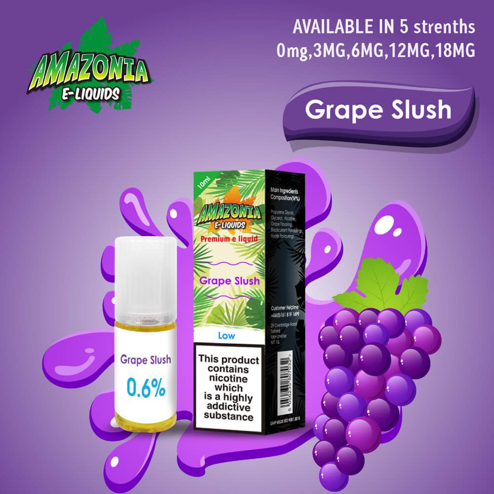 Amazonia 50/50 E-Liquid 10ml - Grape Slush Flavour - achieversvapes.co.uk