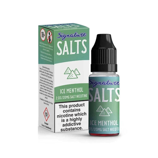 Signature Salts 10ml Nicsalt- Ice Menthol Flavour - achieversvapes.co.uk