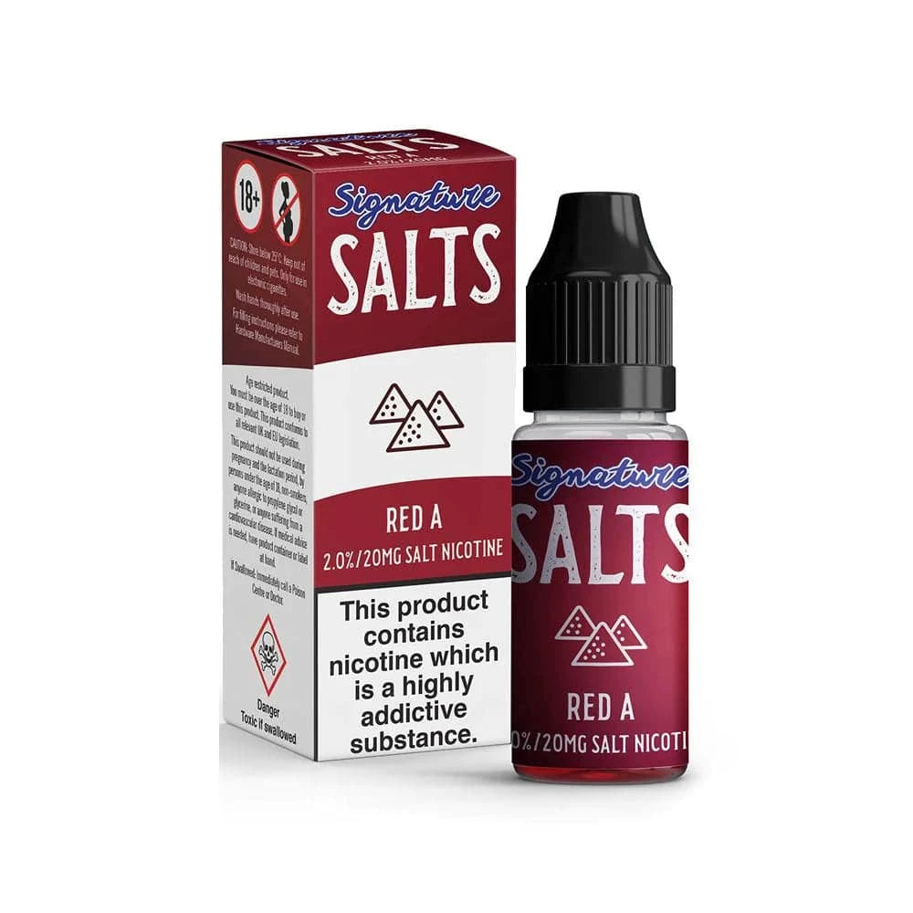 Signature Salts 10ml Nicsalt- Red A Flavour - achieversvapes.co.uk