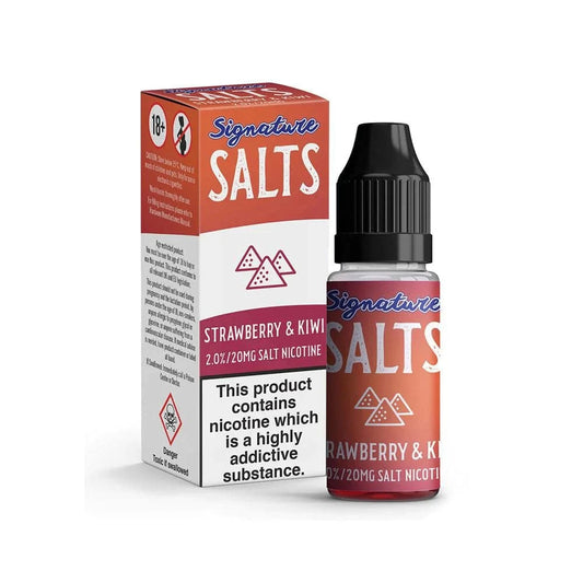 Signature Salts 10ml Nicsalt - Strawberry & Kiwi Flavour - achieversvapes.co.uk