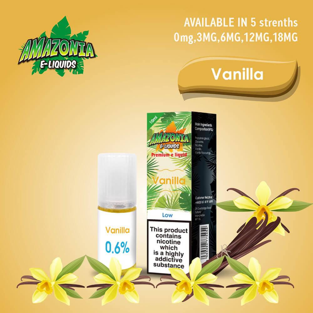 Amazonia 50/50 E-Liquid 10ml -Vanilla Flavour - achieversvapes.co.uk